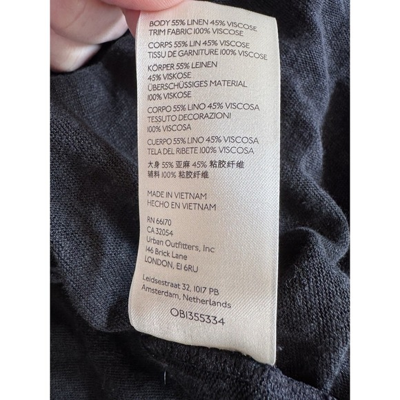We The Free Black Blouse Cardigan Women's Size Small Black Button Down - Picture 7 of 8
